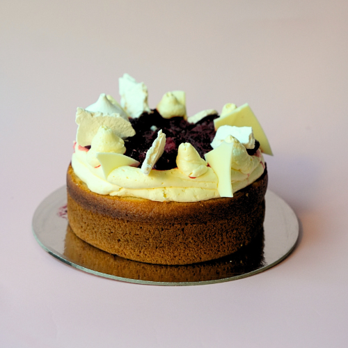 Roasted Strawberry, White Choc and Coconut Cake