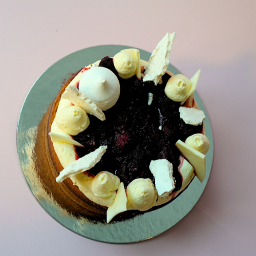 Roasted Strawberry, White Choc and Coconut Cake
