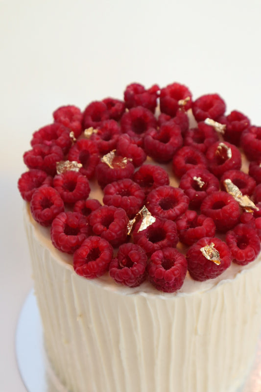 Textured Raspberry Cake